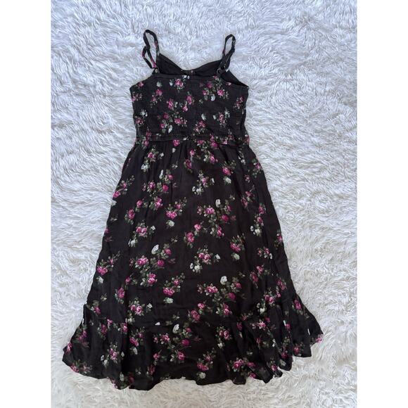 Abercrombie Kids Girls Sz. 13/14 Slate Gray Floral Lined Sundress. So Pretty - Picture 8 of 10